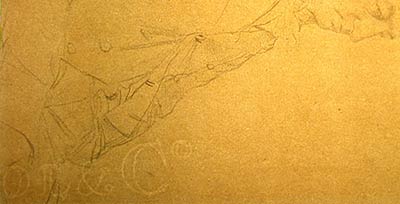 Fig. 5. For this drawing, Ingres chose paper from a fine Dutch mill. Only a portion of the full watermark,