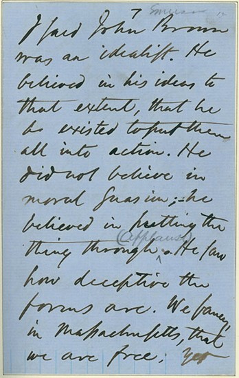 Ralph Waldo Emerson praises John Brown in this 1859 speech
