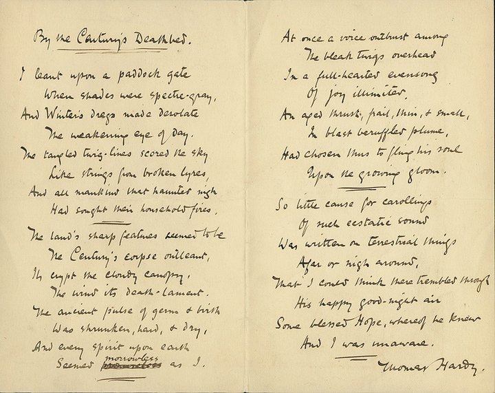 A draft of Thomas Hardy's