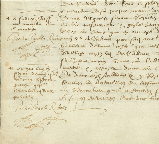 Rubens' signature to marginal