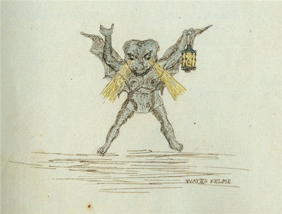 John Ruskin, Puppet Show, p. 17 detail (MA 7783)