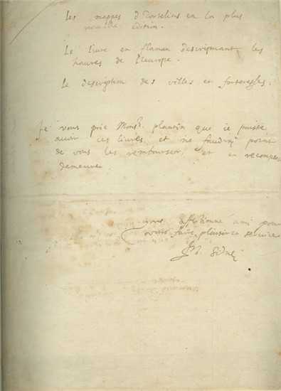 Sir Phlip Sidney asks Plantin the Printer for some books (Pierpont Morgan Library, MA 409)