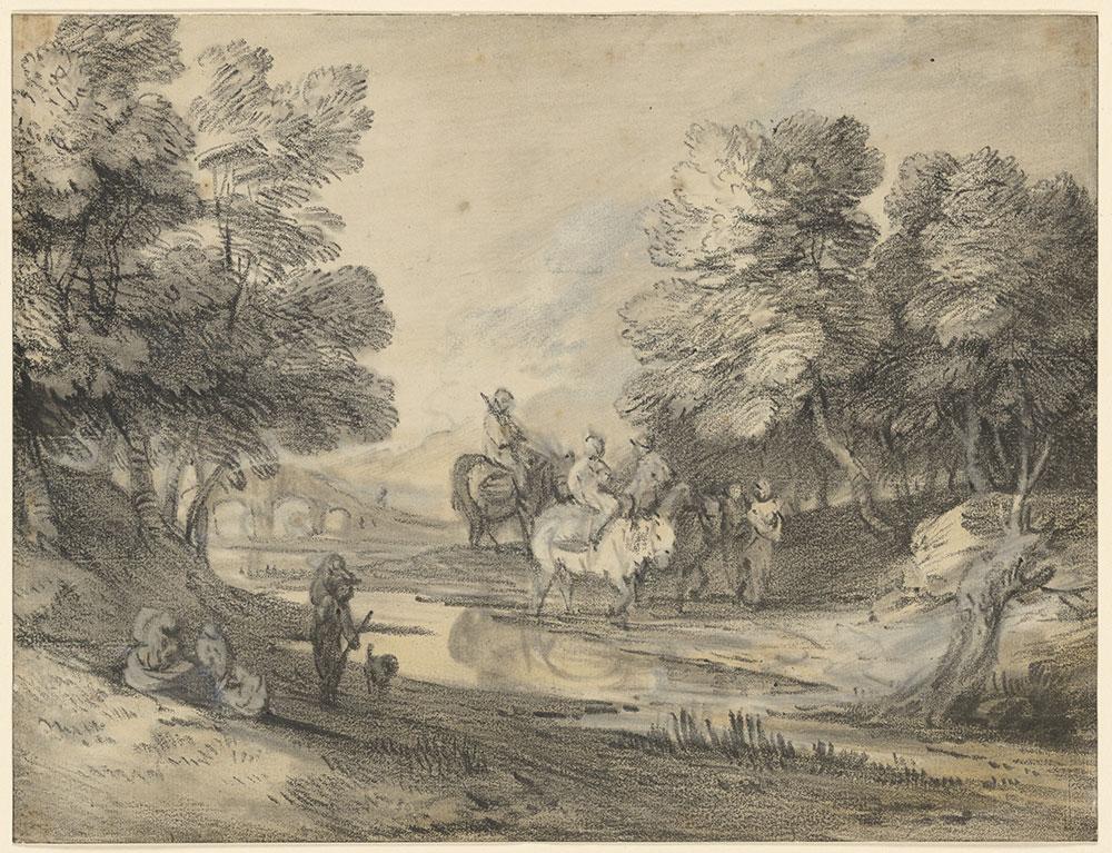Drawing by Thomas Gainsborough under normal illumination