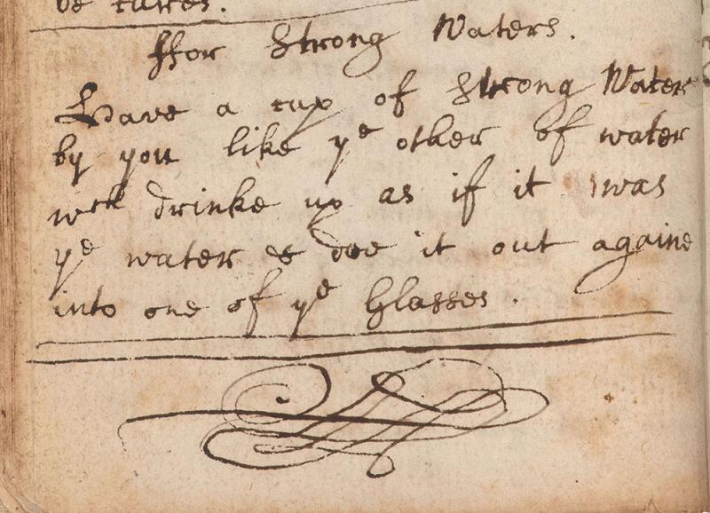 Recipe to turn water into “Strong Waters” in Sir Isaac Newton's notebook
